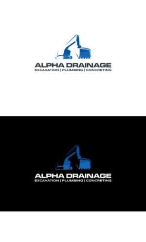 Alpha                                            Drainage,  Excavation, Plumbing, Concreting   | Logo Design by logo_s