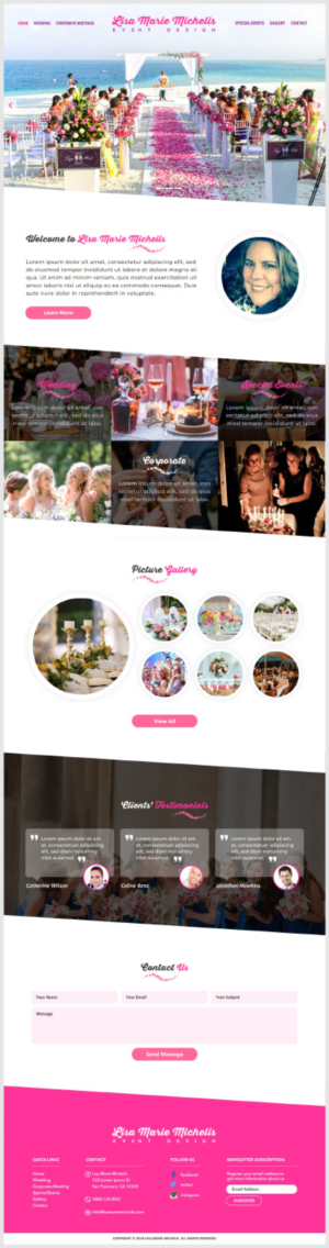 Lisa Marie Michelis Event Design @ The San Francisco Italian Athletic Club | Diseño Web por -Marc-
