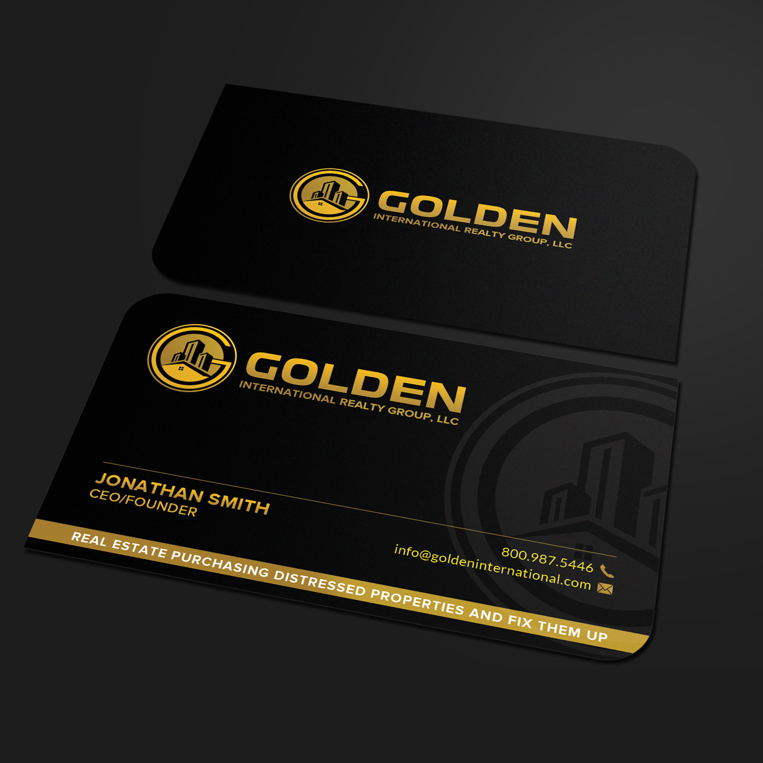 Design de Carte de Visite par Sandaruwan pour Golden International Realty Group, LLC | Design #20702340