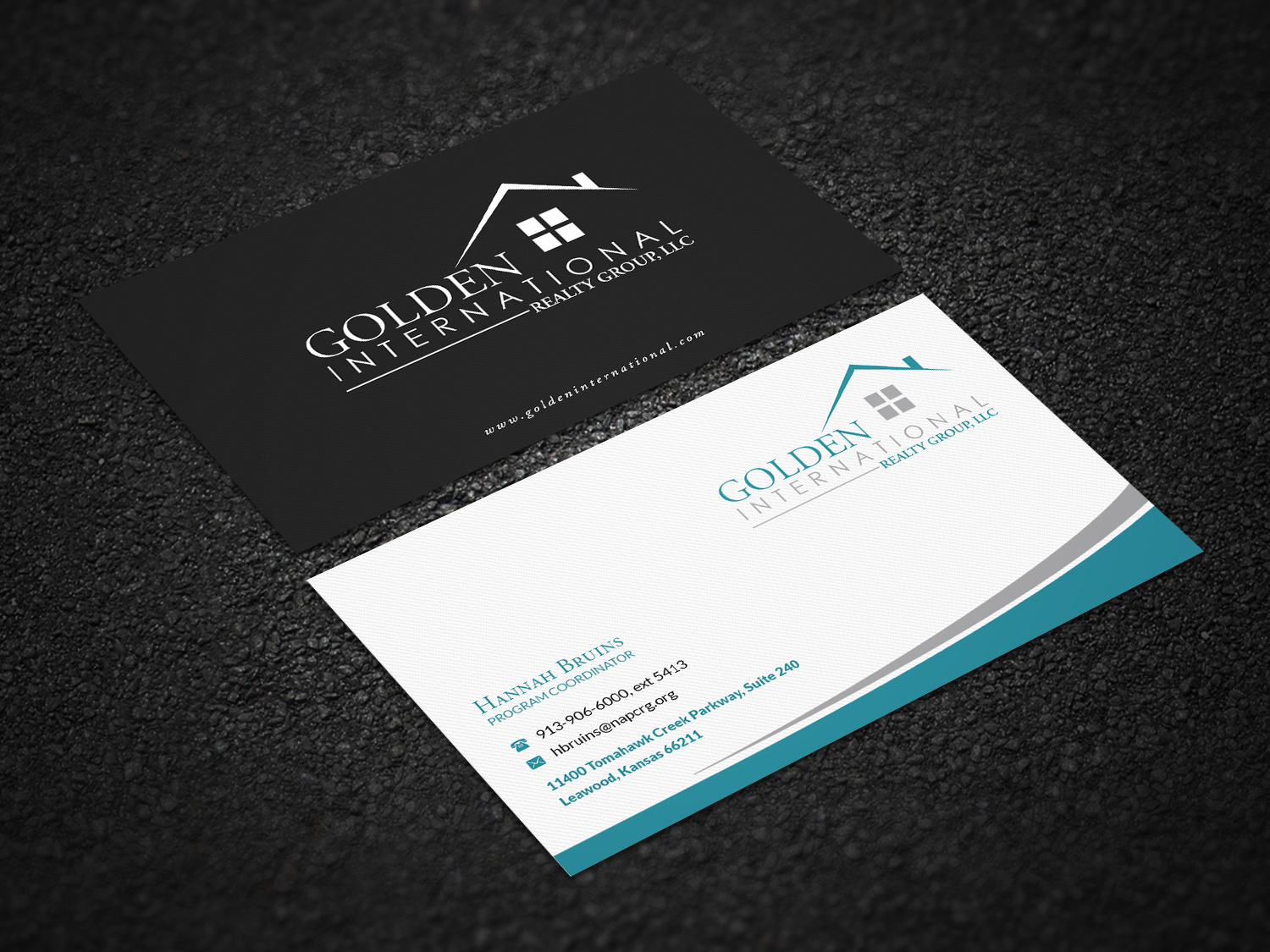 Visitenkarten-Design von Pointless Pixels India für Golden International Realty Group, LLC | Design #20700438