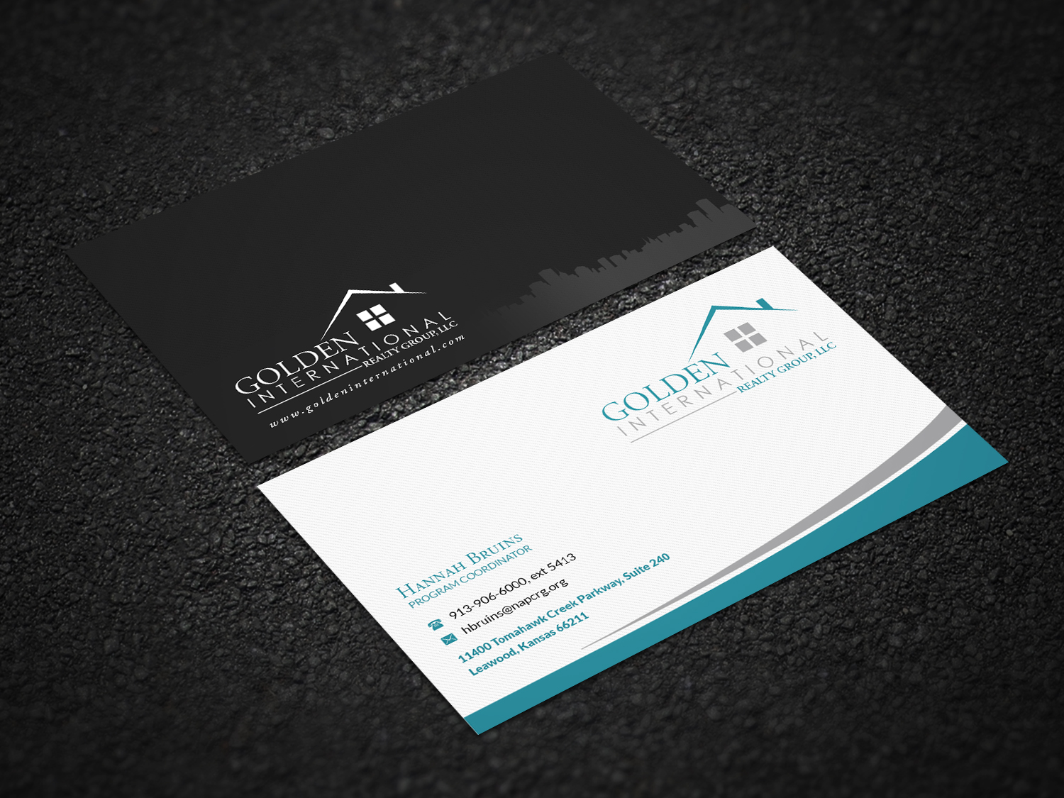 Visitenkarten-Design von Pointless Pixels India für Golden International Realty Group, LLC | Design #20700439