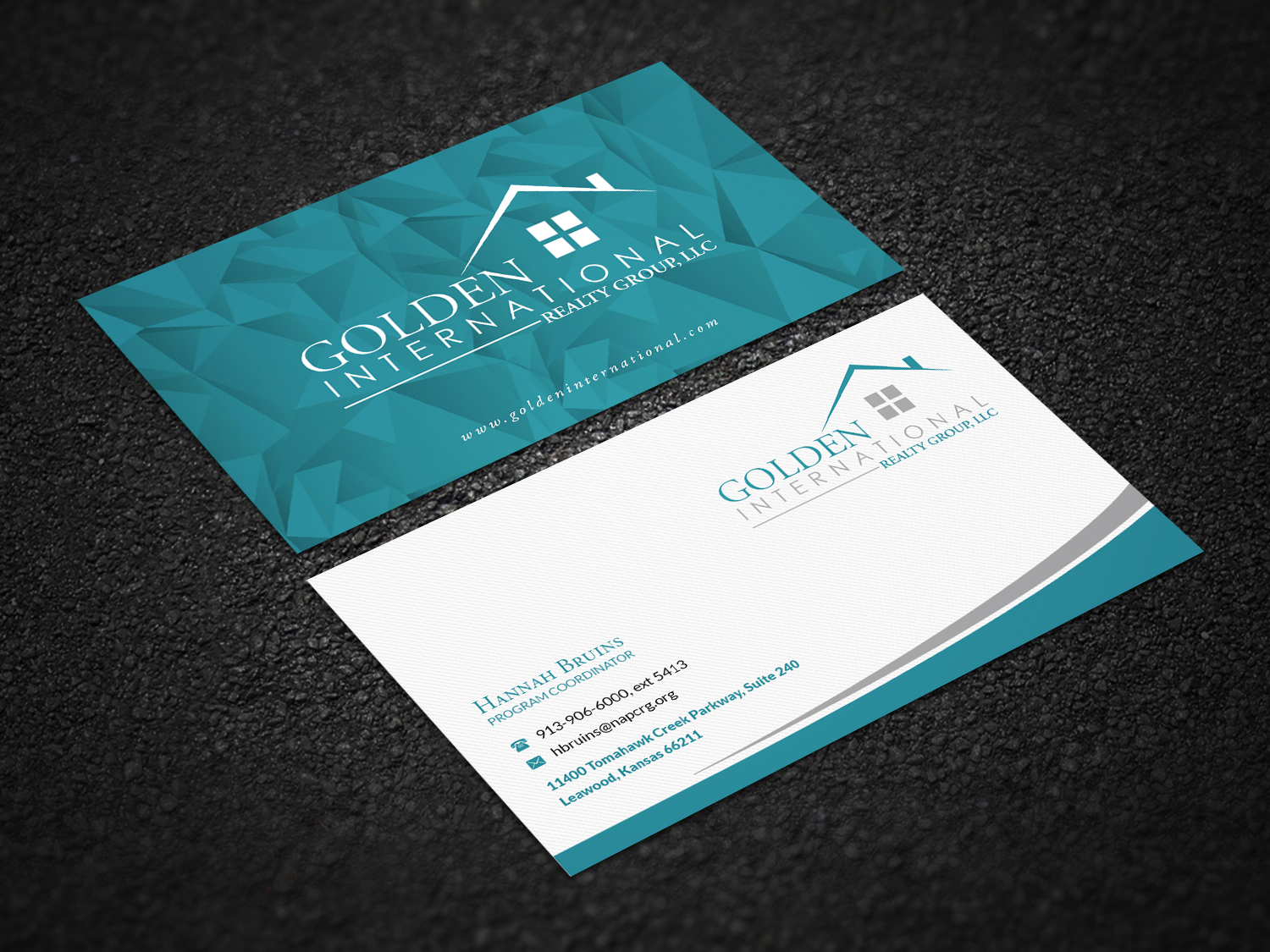 Visitenkarten-Design von Pointless Pixels India für Golden International Realty Group, LLC | Design #20700440