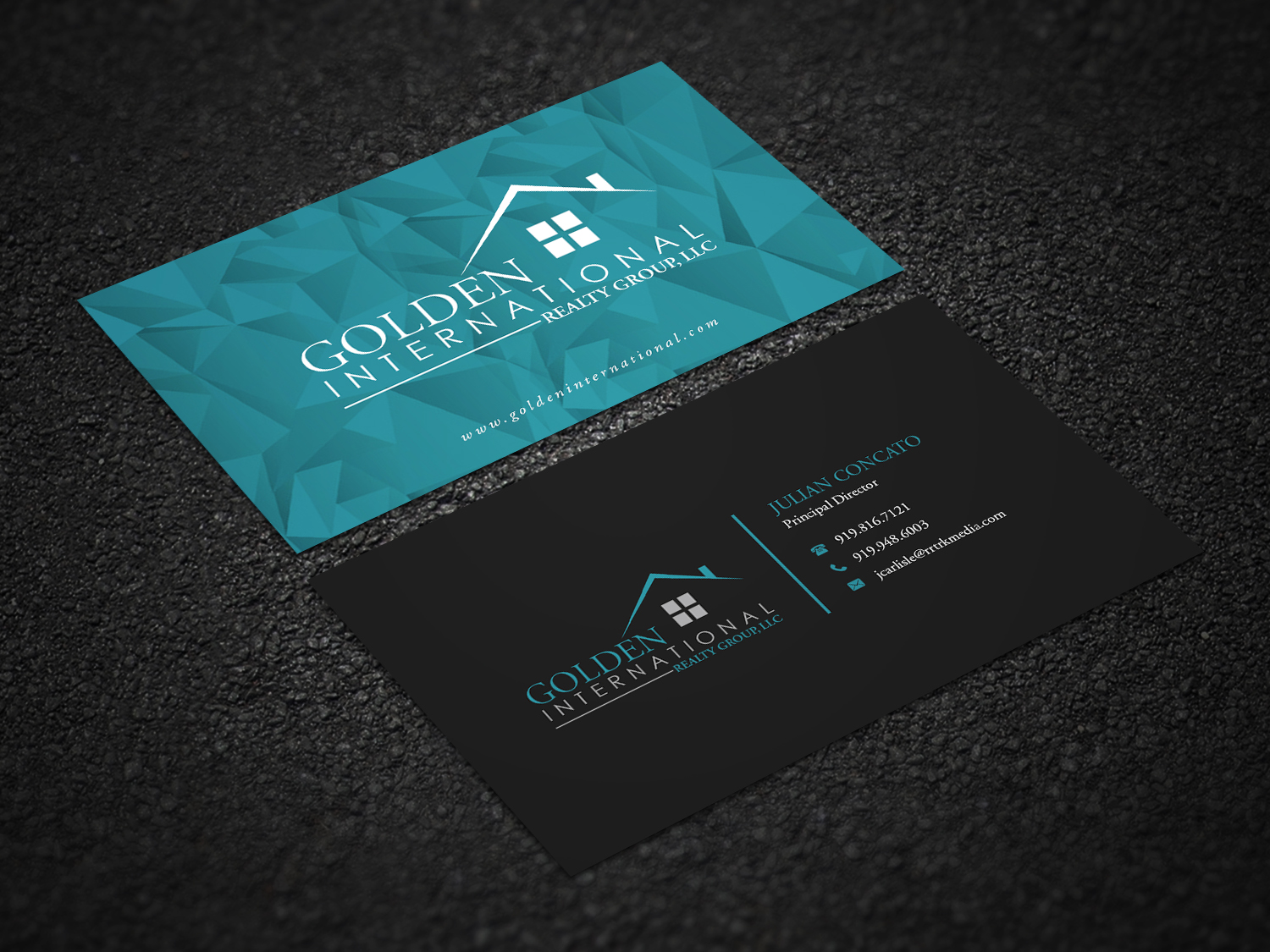 Visitenkarten-Design von Pointless Pixels India für Golden International Realty Group, LLC | Design #20700775