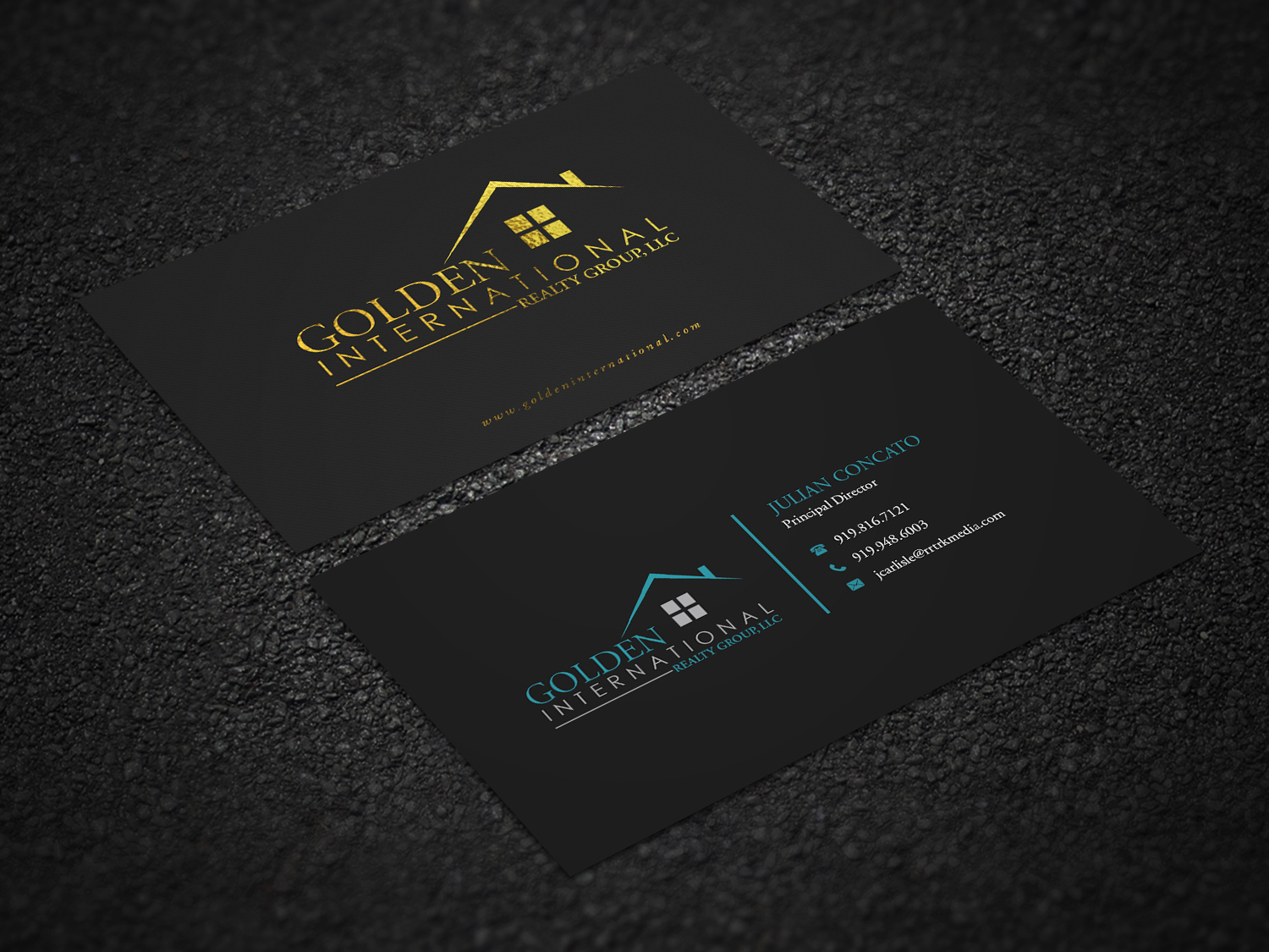 Diseño de Tarjeta de Presentación por Pointless Pixels India para Golden International Realty Group, LLC | Diseño #20700782