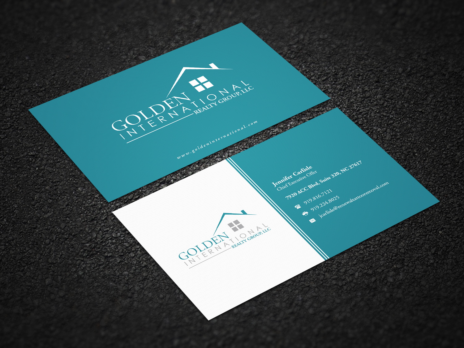 Visitenkarten-Design von Pointless Pixels India für Golden International Realty Group, LLC | Design #20701152