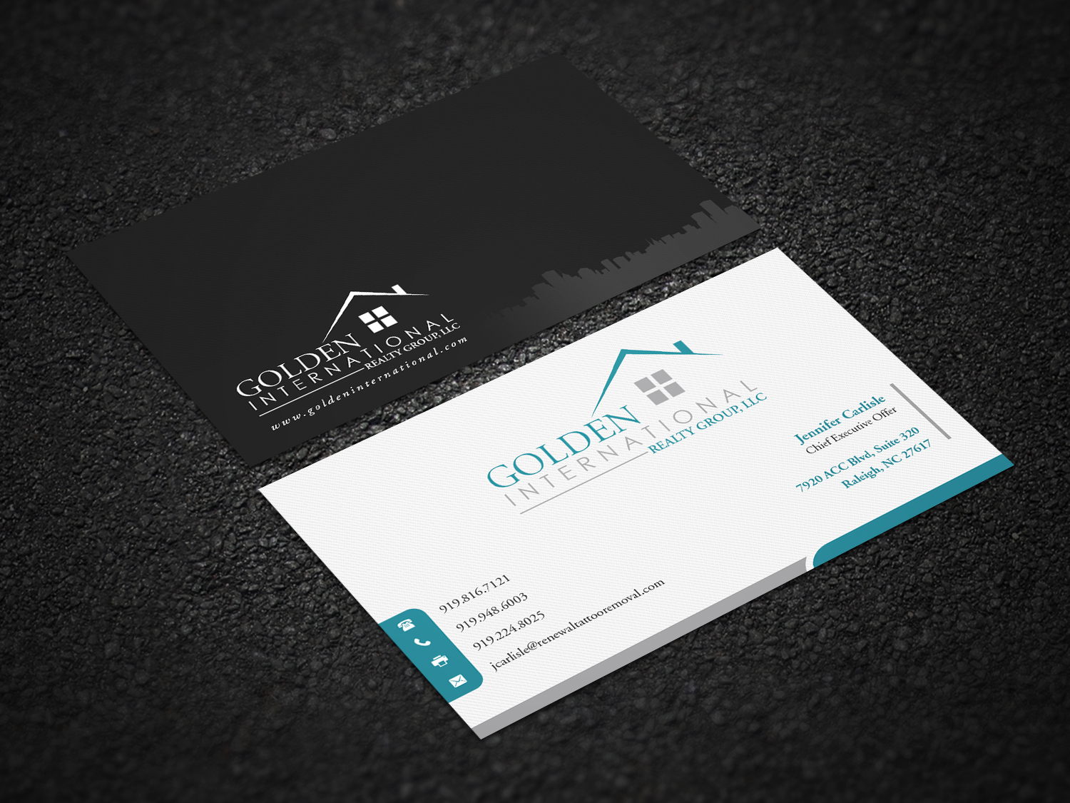 Visitenkarten-Design von Pointless Pixels India für Golden International Realty Group, LLC | Design #20701160