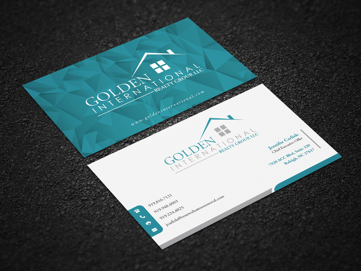 Visitenkarten-Design von Pointless Pixels India für Golden International Realty Group, LLC | Design #20701215