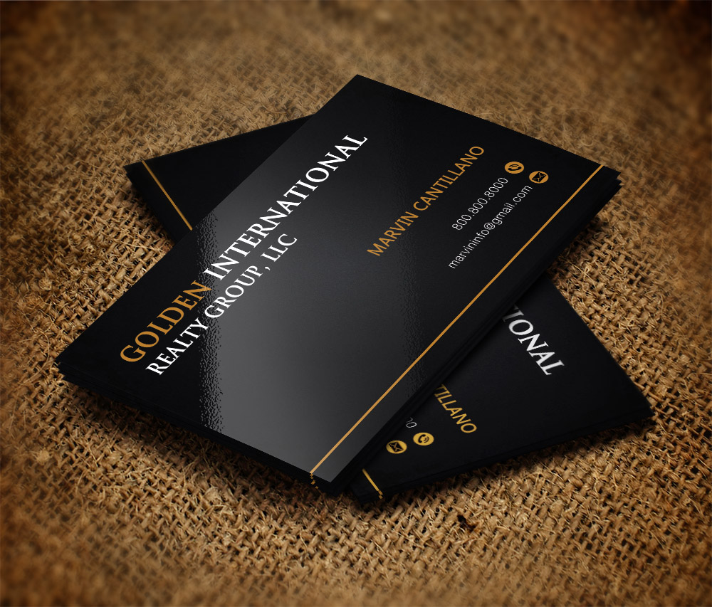 Business Card Design by Lanka Ama for Golden International Realty Group, LLC | Design #20699479