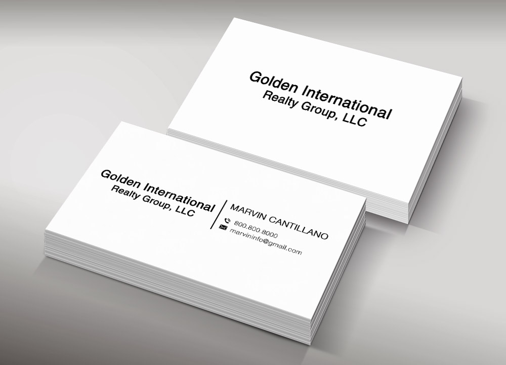 Business Card Design by Lanka Ama for Golden International Realty Group, LLC | Design #20700628
