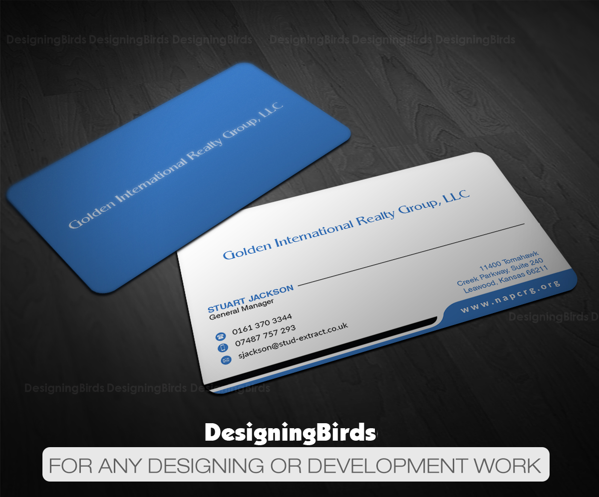 Visitenkarten-Design von Designing Birds für Golden International Realty Group, LLC | Design #20699792