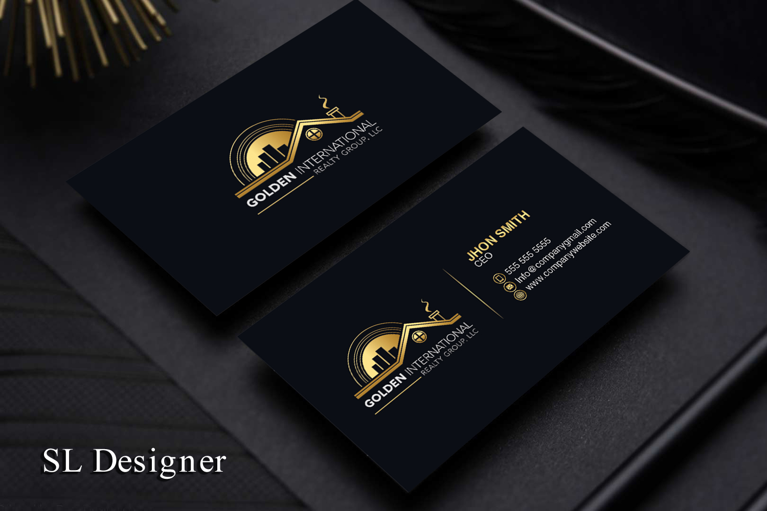 Visitenkarten-Design von SL Designer für Golden International Realty Group, LLC | Design #20701747