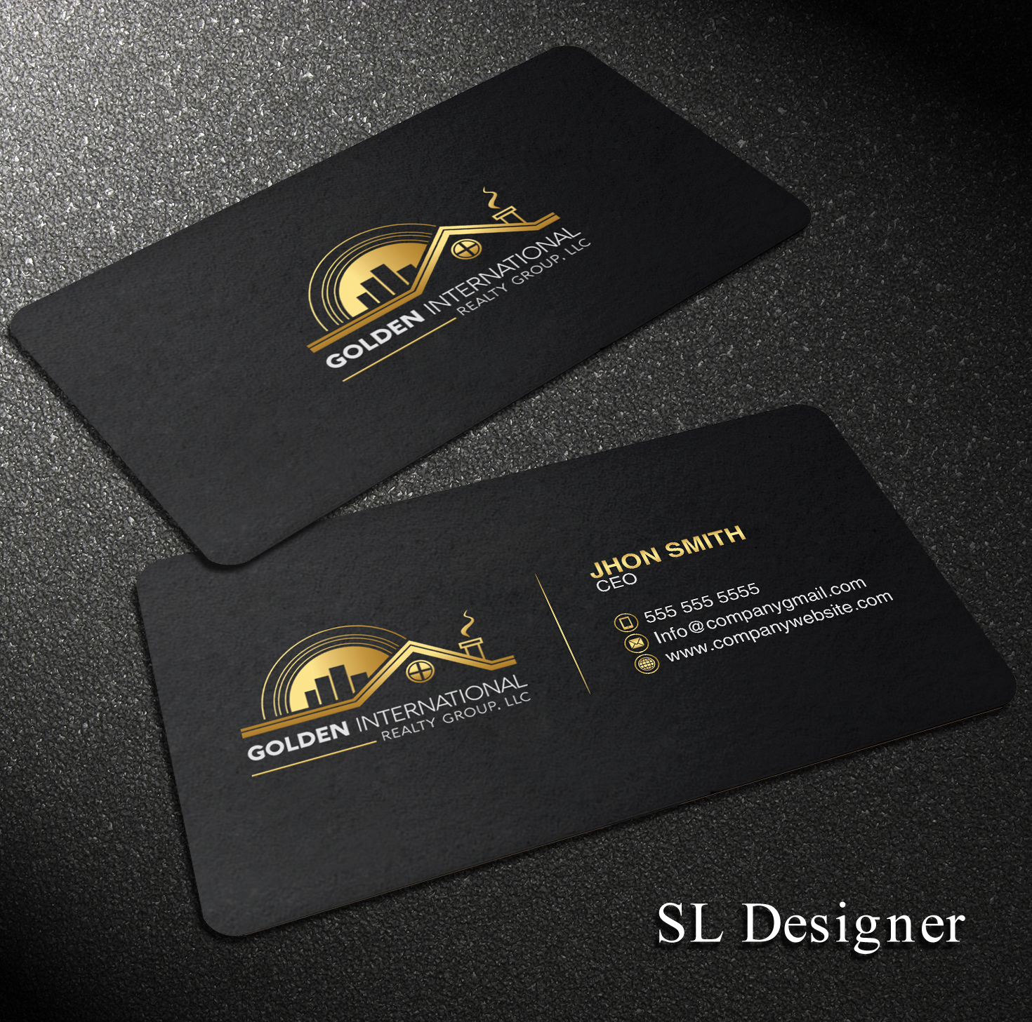 Business Card Design by SL Designer for Golden International Realty Group, LLC | Design #20701749