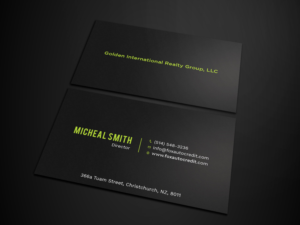 Business Card Design by Tripti Ranjan Gain for Golden International Realty Group, LLC | Design: #20699335
