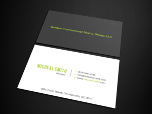 Business Card Design by Tripti Ranjan Gain for Golden International Realty Group, LLC | Design: #20699337