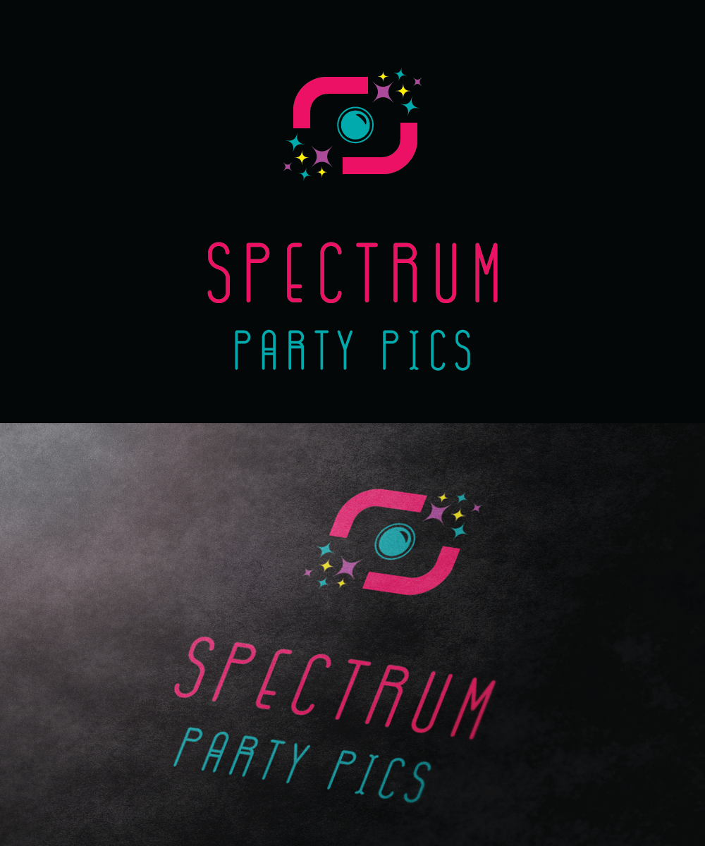 Logo Design by blackowl8 for Spectrum Party Pics  | Design #20697670