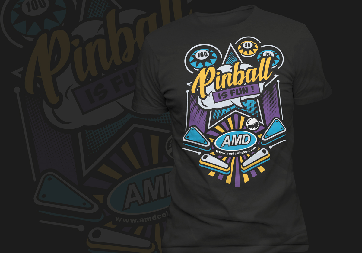T-shirt Design by Ena for AMUSEMENT MACHINE DISTRIBUTORS | Design: #20727978