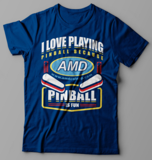 AMD Amusement Machines - Pinball Machines - T-Shirt Design | T-shirt Design by O_O NIZAL O_O