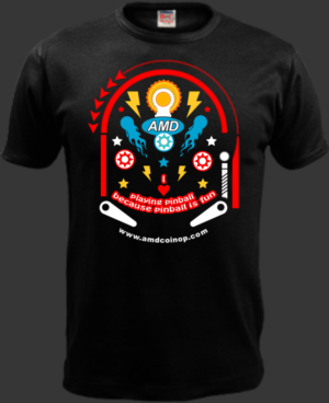 AMD Amusement Machines - Pinball Machines - T-Shirt Design | T-shirt Design by edge design