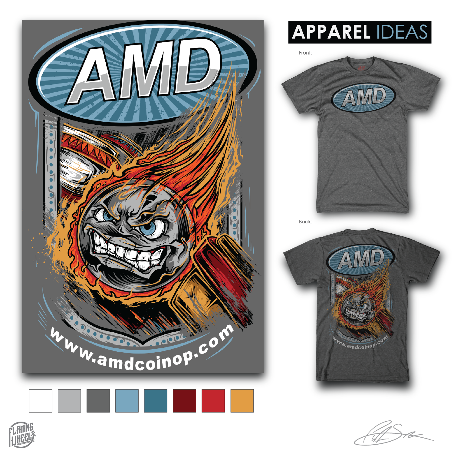 T-shirt Design by Pat Sullivan for AMUSEMENT MACHINE DISTRIBUTORS | Design #20761516
