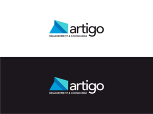 Elaborate on including text: ARTIGO and Measurement & Knowledge on the logo | Logo Design by Atvento Graphics