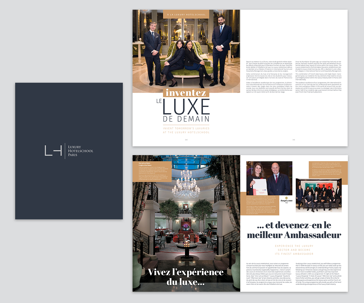 Magazine Design by shimbo_ab for INSTITUT SUPERIEUR DE GESTION HOTELIERE | Design #20726096