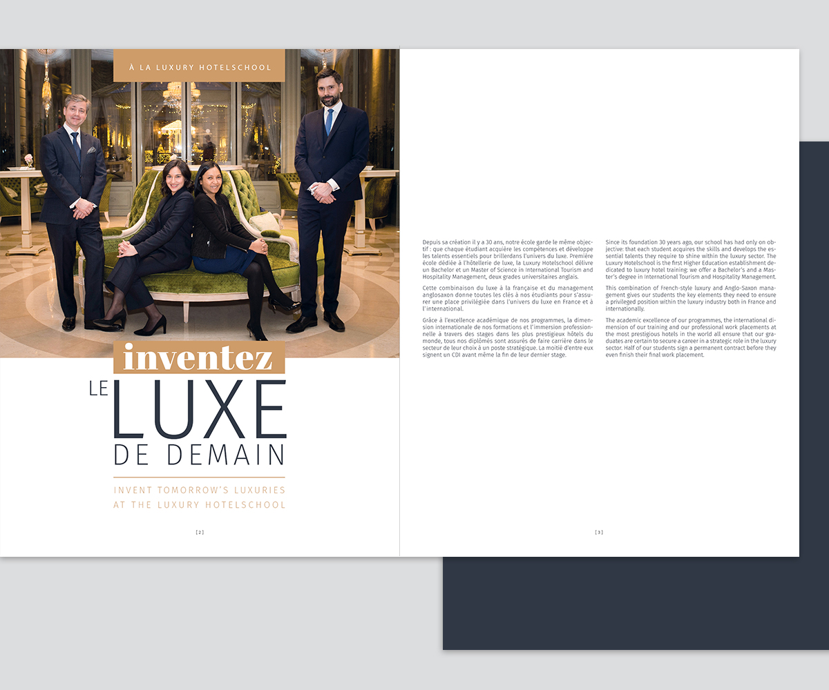 Magazine Design by shimbo_ab for INSTITUT SUPERIEUR DE GESTION HOTELIERE | Design #20726097