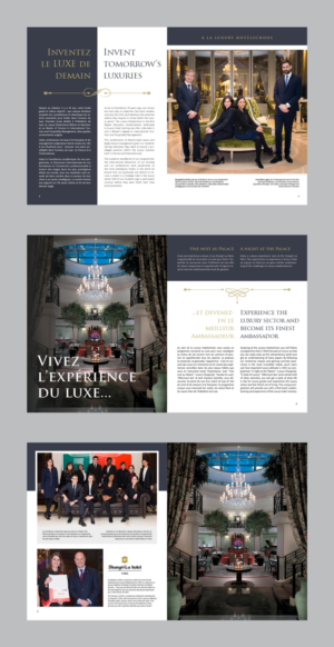 Design a few pages of a luxury magazine for the Luxury Hotelschool Paris | Diseño de Revista por Alaya