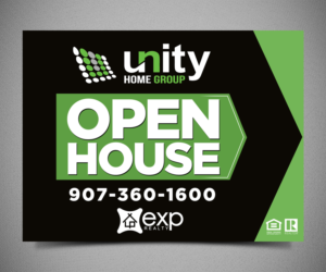 18”(height) x 24”(width) Open House Sign Needed - front/back | Graphic Design by Designers Hub