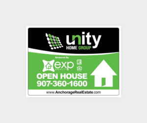 18”(height) x 24”(width) Open House Sign Needed - front/back | Graphic Design by senja