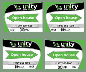 18”(height) x 24”(width) Open House Sign Needed - front/back | Graphic Design by IndreDesign