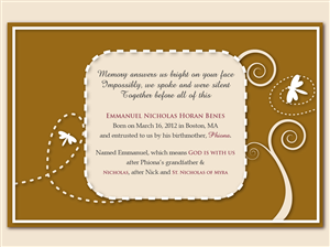 Design Invitation par Brigitte Melissa B pour ce projet | Design : #691383