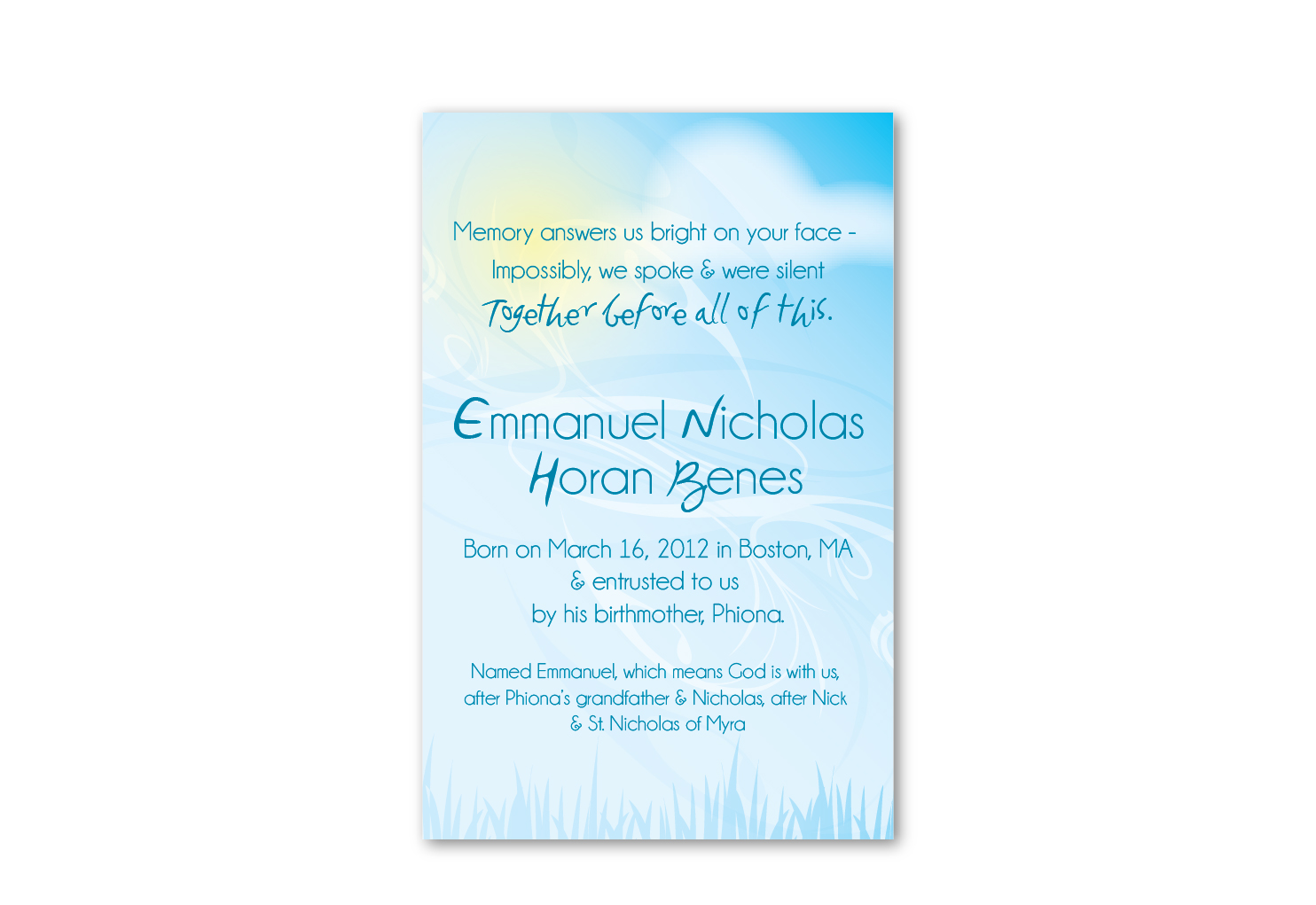 Invitation Design by Sarah and Ryan for this project | Design #691407