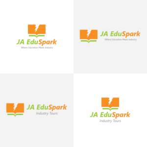 We would like the main logo to say JA EduSpark.  If possible, we would like to also have a few additional versions of the logo with tag lines such as including with the JA EduSpark logo - the tagline Where Education Meets Industry and a logo that includes JA EduSpark and a tagline that says Industry Tours.  | Logo Design by nandkumar