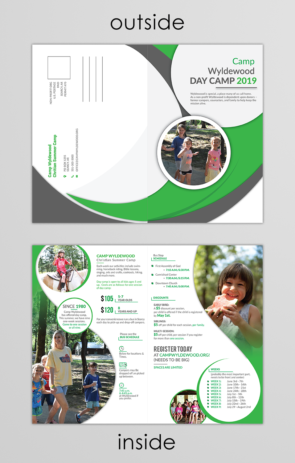 Flyer Design by ilovedesign1 for Camp Wyldewood | Design #20729399