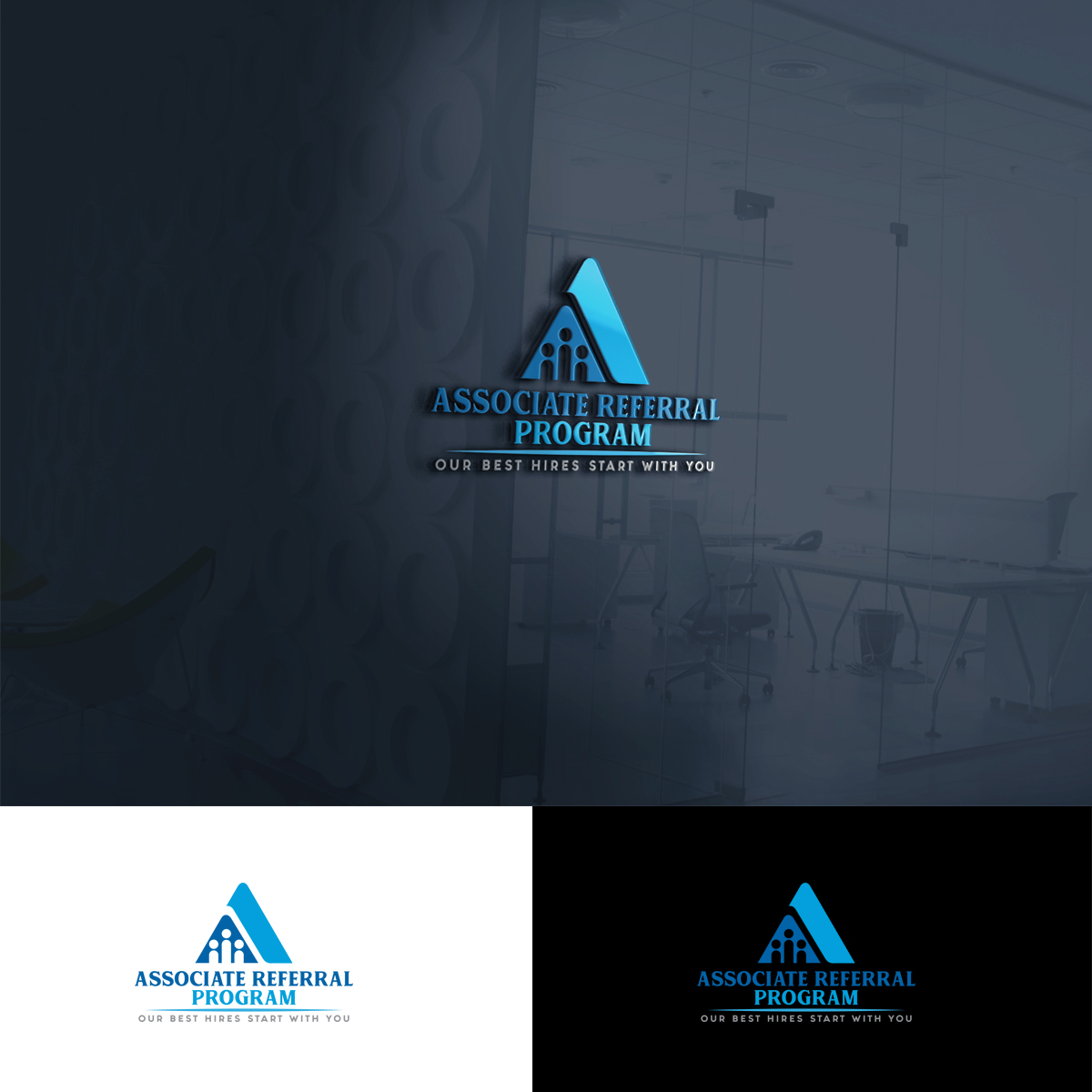 logo design for associate referral program our best hires associate referral