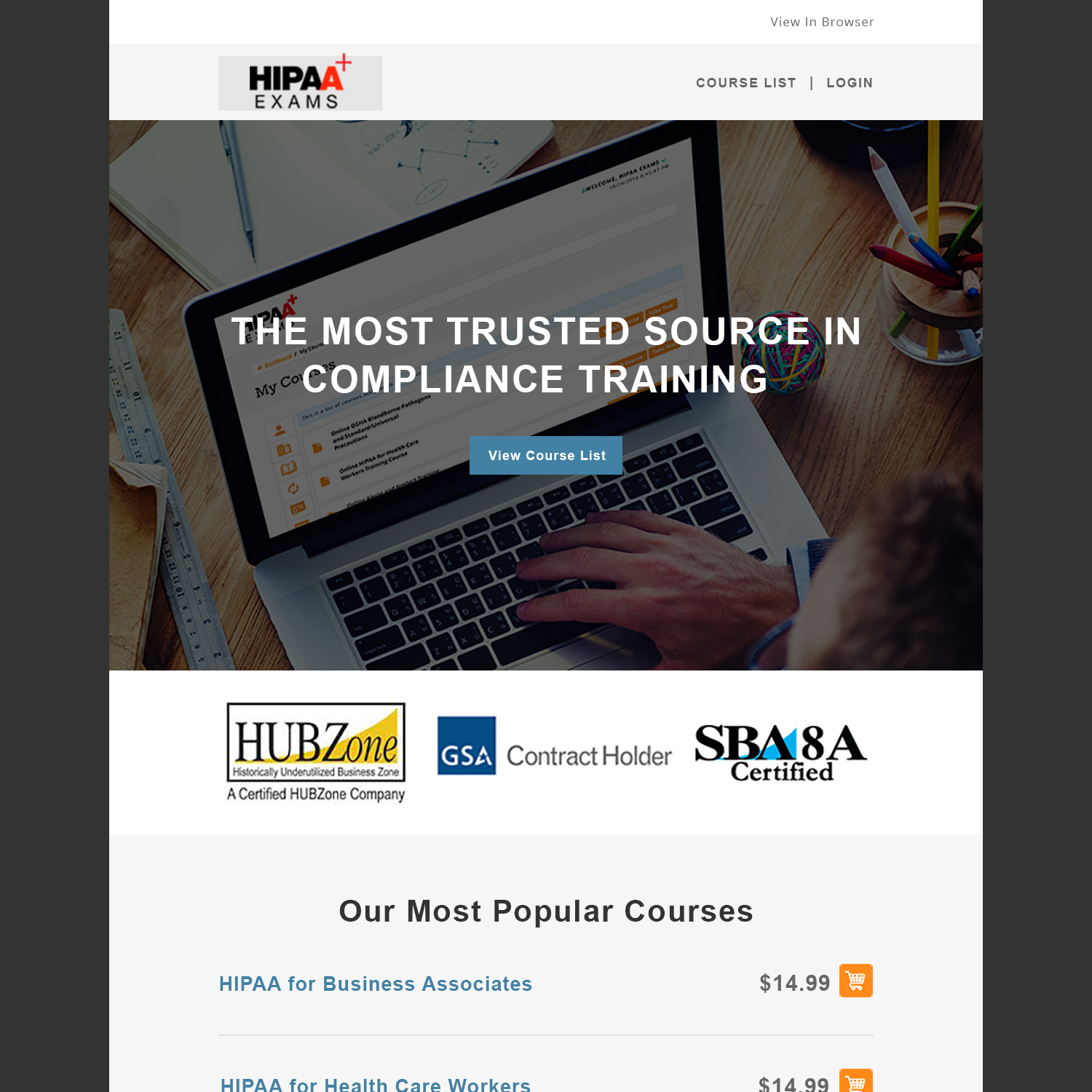 Email Marketing Design by PennyblackTemplates for HIPAA Exams | Design #20759944