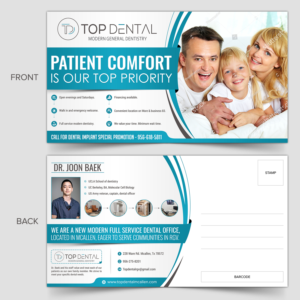 Dental office post card | Diseño de Postal por SAI DESIGNS
