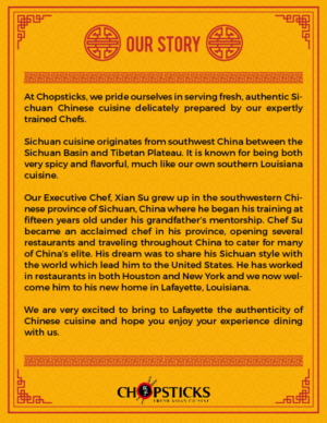 Chopsticks - Fresh Asian Cuisine Menu | Graphic Design by luutrongtin89