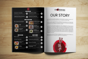 Chopsticks - Fresh Asian Cuisine Menu | Graphic Design by dan-D-dan