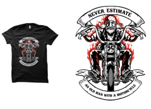 Tshirt for a Never Underestimate an old man with a motorcycle | T-Shirt-Design von cithuwill