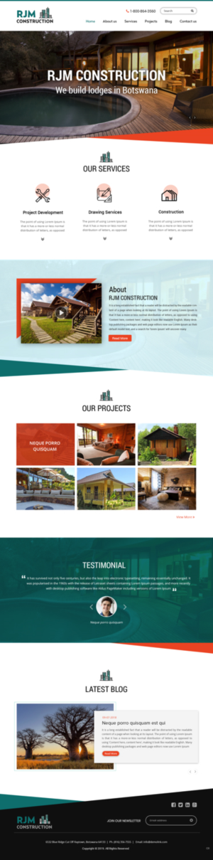 Web Design par pb pour RJM Construction | Design : #20733642