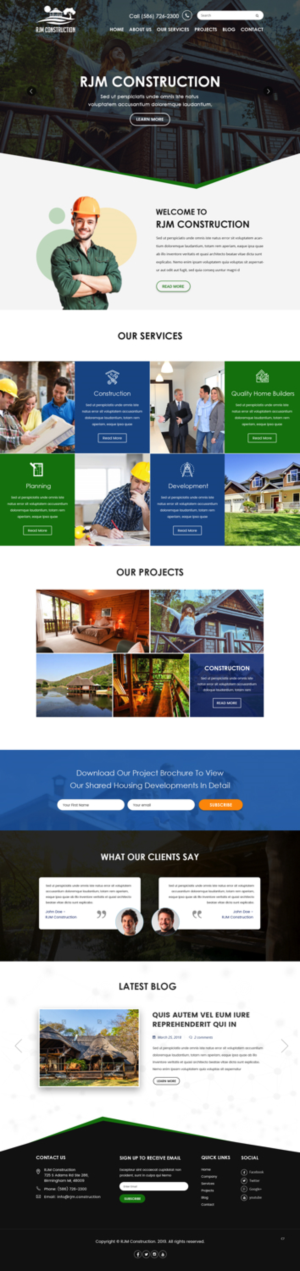 Web Design par pb pour RJM Construction | Design : #20733644