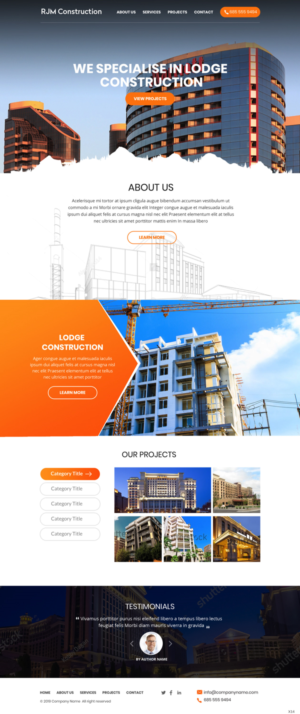 Web Design par pb pour RJM Construction | Design : #20733646