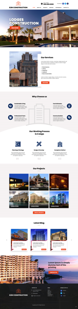 Web Design par pb pour RJM Construction | Design : #20733657