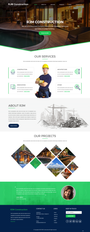 Web Design par pb pour RJM Construction | Design : #20742336