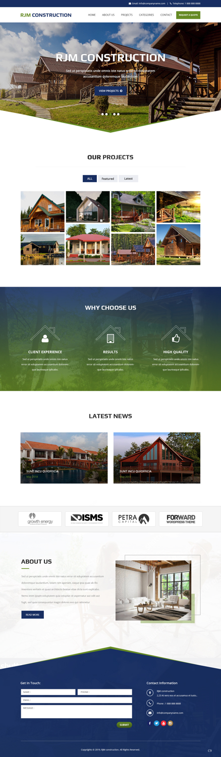 Web Design par pb pour RJM Construction | Design #20742337