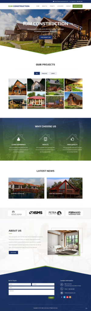 Web Design par pb pour RJM Construction | Design : #20742337