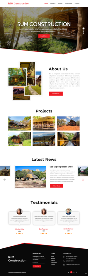 Web Design par pb pour RJM Construction | Design : #20742338