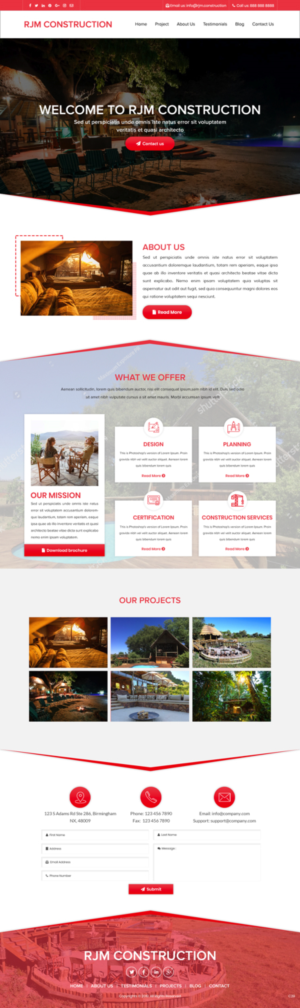 Web Design par pb pour RJM Construction | Design : #20742339