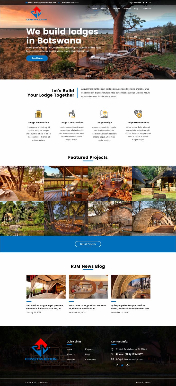 Web Design by CreativeIyke for RJM Construction | Design #20815254